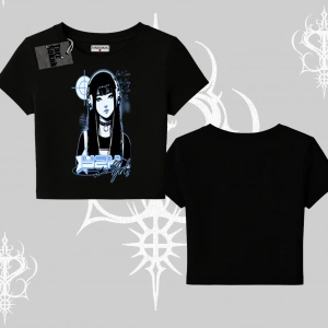 Babby Tee Tshirt Cyber Y2K Anime Girl Street Sound Aesthetic