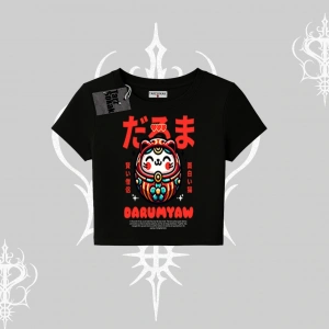 Babby Tee Tshirt Daruma Kedi Anime Baskılı