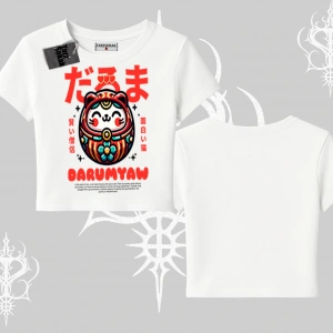 Babby Tee Tshirt Daruma Kedi Anime Baskılı