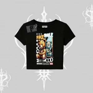 Babby Tee Tshirt Fake Smile Mood Ayıcık Grafik Baskılı