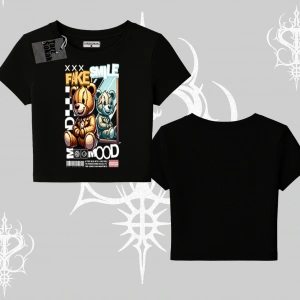 Babby Tee Tshirt Fake Smile Mood Ayıcık Grafik Baskılı