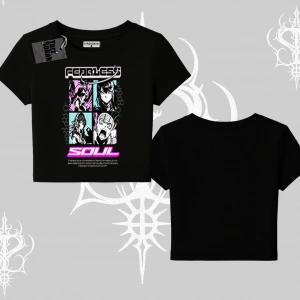 Babby Tee Tshirt Fearless Soul Anime Kolaj Baskılı