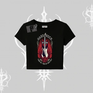 Babby Tee Tshirt Hard Rock Winged Guitar Rebellion