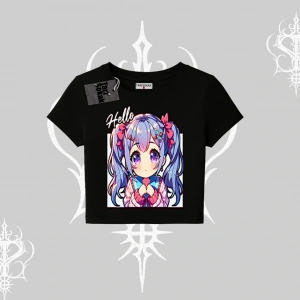Babby Tee Tshirt Hello Anime Kız Sevimli Karakter Baskılı