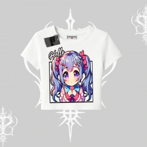 Babby Tee Tshirt Hello Anime Kız Sevimli Karakter Baskılı