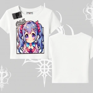 Babby Tee Tshirt Hello Anime Kız Sevimli Karakter Baskılı