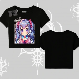 Babby Tee Tshirt Hello Anime Kız Sevimli Karakter Baskılı