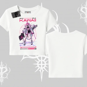 Babby Tee Tshirt Kawaii Cyberpunk Kız Japon Stil Baskı