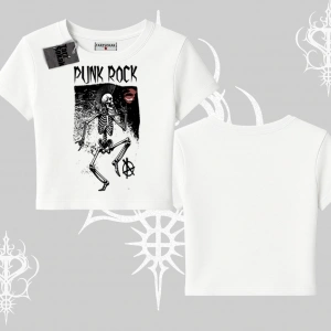 Babby Tee Tshirt Punk Rock Chaos Skeleton Riot