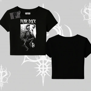 Babby Tee Tshirt Punk Rock Chaos Skeleton Riot