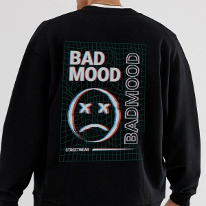 Bad Mood Oversize Siyah Sweatshirt Tarzsokak44