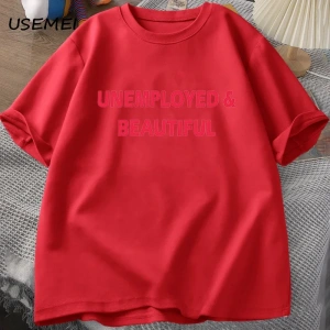 Bakımsız ve Güzel T-shirt Erkek Kadın Komik Rahat erkek Giysileri Baskı Streetweed Pamuk Kısa 2924