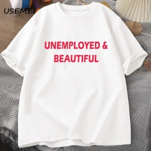 Bakımsız ve Güzel T-shirt Erkek Kadın Komik Rahat erkek Giysileri Baskı Streetweed Pamuk Kısa 2924