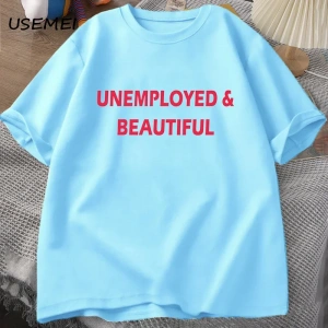 Bakımsız ve Güzel T-shirt Erkek Kadın Komik Rahat erkek Giysileri Baskı Streetweed Pamuk Kısa 2924