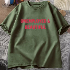 Bakımsız ve Güzel T-shirt Erkek Kadın Komik Rahat erkek Giysileri Baskı Streetweed Pamuk Kısa 2924