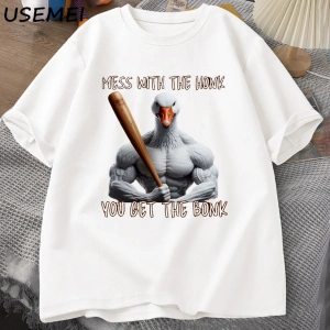 Balığı ile Bulaşmak Bonk Komik Ördek Kaz T Shirt Kaz Darbeleri Çok Aptal Kaz Aldım T-shirt Er 2984