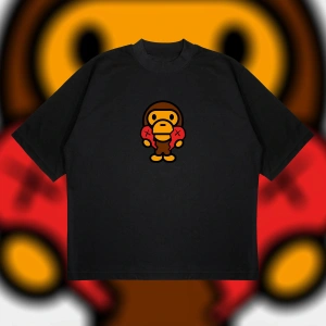 Bape X Comme Des Garçons Oversize Unisex Pamuklu Nefes Alan Kalın Kumaşlı