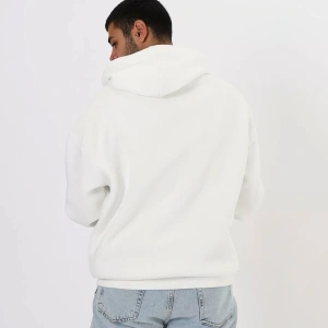 Basic Beyaz Oversize Unisex Kapuşonlu