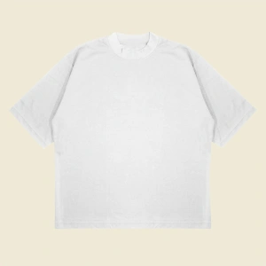 Basic Beyaz Oversize Unisex Pamuklu Nefes Alan Kalın Kumaşlı