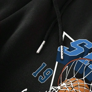 Basketball & Letter Graphic Drawstring Waist Şort