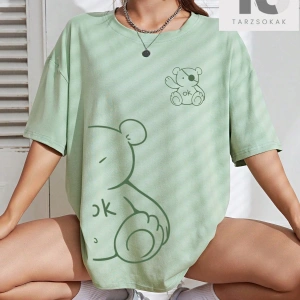 Basketbol & Letter Grafik Düşük Omuz Tişörtü