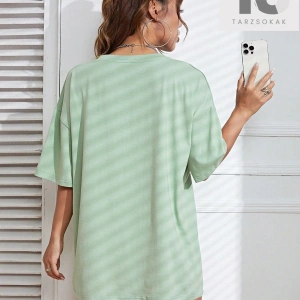 Basketbol & Letter Grafik Düşük Omuz Tişörtü