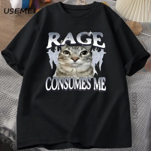 Baskılı tişört komik grafik tişörtleri çalışmak zorunda kalmak için doğan rakun Vintage karik 2911