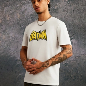 BATMAN X SHEIN 85. Unisex Mektup Baskılı Yuvarlak Yaka Kısa Kollu Tişörtler