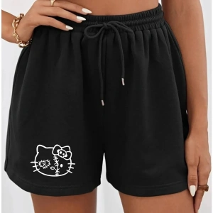 Bay Hello Kitty Baskılı Siyah Kadın Regular fit