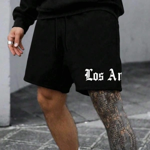 Bay Los Angeles Baskılı Cepli Penye