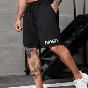 Bay NASA BASKILI MEVSİMLİK RAHAT ŞORT TER