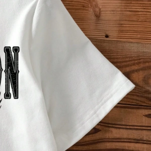 Bayan Slogan Baskılı Yuvarlak Yaka Kısa Kollu Günlük Tişört, İlkbahar ve Yaz İçin Uygun, Günl