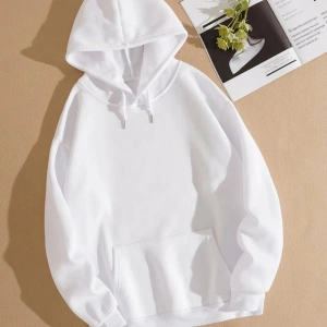 BE TRUE Renkli Oversize Kapüşonlu Sweatshirt Beyaz