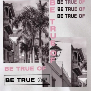 BE TRUE Renkli Oversize Kapüşonlu Sweatshirt Beyaz