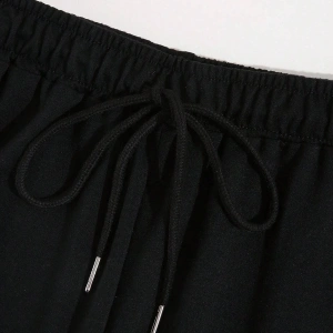 Bear Print Drawstring Waist 4 Mevsim Eşofman