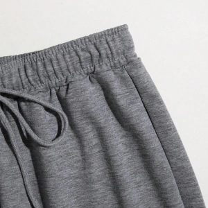 Bear Print Drawstring Waist 4 Mevsim Eşofman