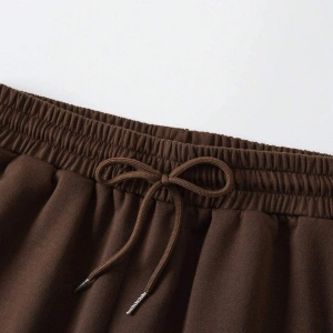 Bear Print Drawstring Waist Şort