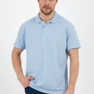 Bebe Mavi Dar/slim Fitt Polo Yaka Tshirt