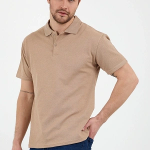 Bej Dar/slim Fitt Polo Yaka Tshirt