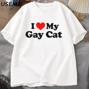 Ben benim  kedi t-shirt adam kısa kollu TeeCasual LGBTS gurur Tshirt boy pamu 3025