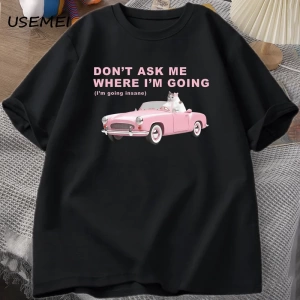 Ben Deliğe Gidiyorum Komik Kedi Meme Baskılı T Shirt Erkekler Kadınlar için Aptal Çirkin T-sh 2875