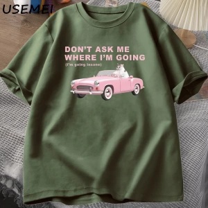 Ben Deliğe Gidiyorum Komik Kedi Meme Baskılı T Shirt Erkekler Kadınlar için Aptal Çirkin T-sh 2875
