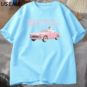 Ben Deliğe Gidiyorum Komik Kedi Meme Baskılı T Shirt Erkekler Kadınlar için Aptal Çirkin T-sh 2875