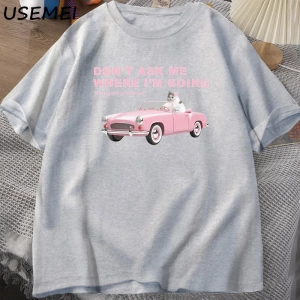 Ben Deliğe Gidiyorum Komik Kedi Meme Baskılı T Shirt Erkekler Kadınlar için Aptal Çirkin T-sh 2875