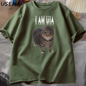 Ben Deliğe Gidiyorum Komik Kedi Meme Baskılı T Shirt Erkekler Kadınlar için Aptal Çirkin T-sh 2875