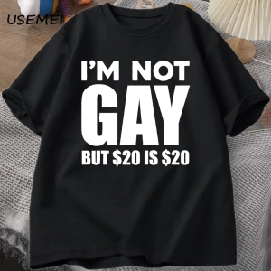 Ben Eşcinsel Değilim Ama 20dir 20 T Shirt Komik Erkek Kadın LGBTQ Eşcinsel Gurur Tişörtleri  2920