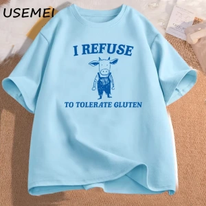 Ben laktoz t Shirt pamuk çöp Panda t-Shirt boy erkekler giyim baskılı t-Shirt Vintage iğnelem 3044