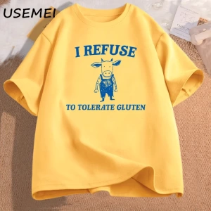 Ben laktoz t Shirt pamuk çöp Panda t-Shirt boy erkekler giyim baskılı t-Shirt Vintage iğnelem 3044