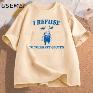 Ben laktoz t Shirt pamuk çöp Panda t-Shirt boy erkekler giyim baskılı t-Shirt Vintage iğnelem 3044