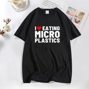 Ben microplastic t-shirt erkekler komik Mmicroplastic mizah mektup baskı Tee Tops yaz pamuklu 3018